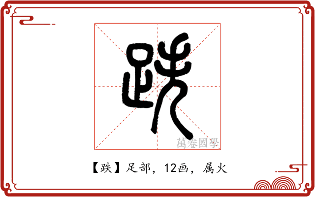 跌