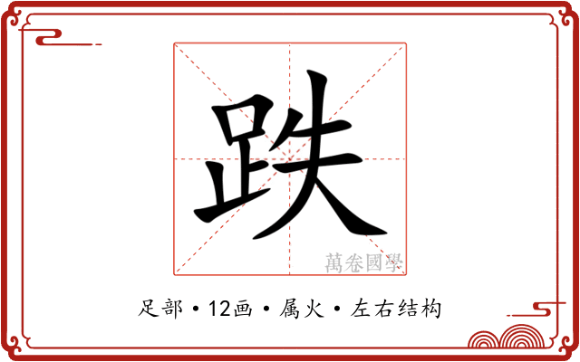跌