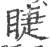 睫(印刷字体·宋·广韵)