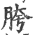 胯(印刷字体·宋·广韵)